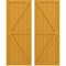Ekena Millwork Americraft 6-Board Wood 2 Equal Panel Frmd Board-n-Batten Shutters w/Dbl Z-Bar, ARW102BF621X55TUH, PR ARW102BF621X55TUH - alternate 1